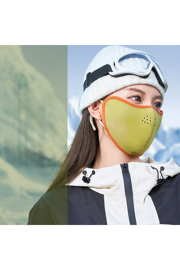Australian Velvet Fleece-Lined Ski Mask for Women and Men, Windproof Thermal Cold Weather Face Cover for Skiing, Cycling, Outdoor Activities (Black/Green/White/Grey/Pink)