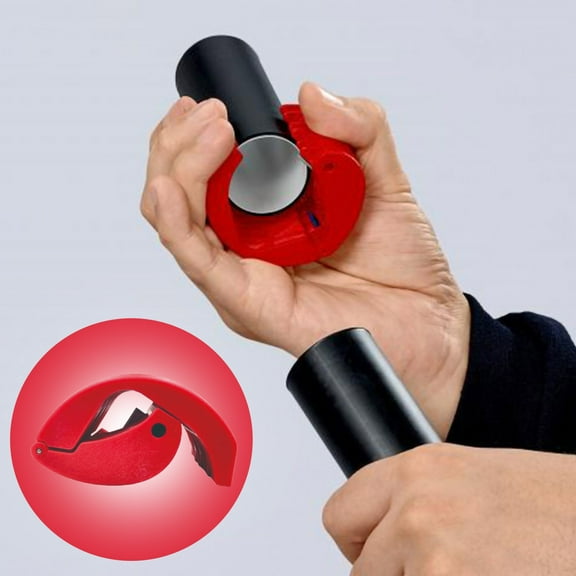 RuiJiao BIX Plastic Pipe Cutter for 0-50mm Pipes and Cables, Universal Easy Cut Tool No Shavings, Clean Efficient Cutting with Locking Mechanism, Ideal for DIY and Professional Use