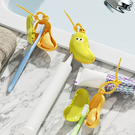 RuiJiao Banana-Shaped Toothbrush Head Covers - Protective, Hygienic, and Travel-Friendly Design for Maximum Toothbrush Life