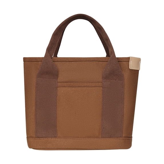 RuiJiao Canvas Tote Bag with Zipper, Canvas Multi-Pocket Crossbody Bag Purse Top Handle Satchel Handbags