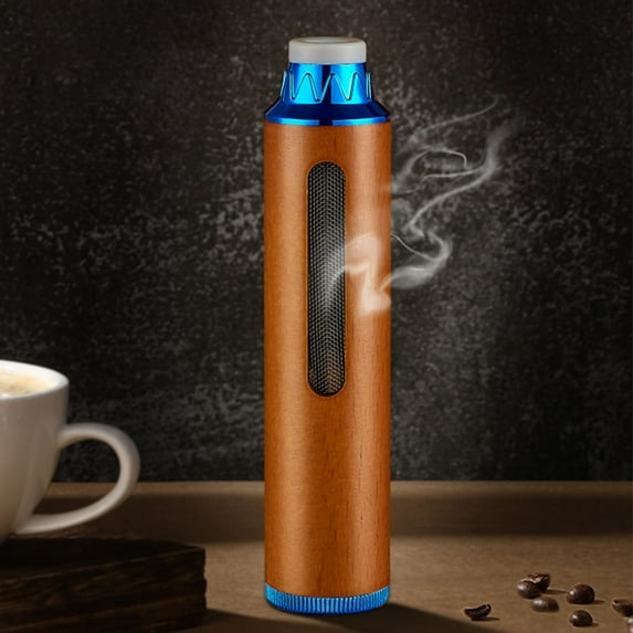 RuiJiao Car Ashtray, Portable Car Wooden Smokeless Reusable Windproof Mini Ashtray for Cigarettes