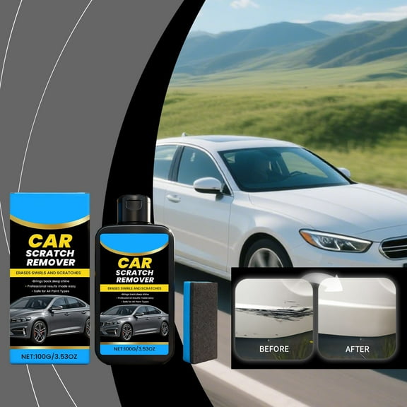 RuiJiao Car Paint Scratch Repair Kit and Polishing Compound, 100ml Multi-Surface Scratch Remover for Automotive, Boat, Motorcycle Paint Restoration and Maintenance