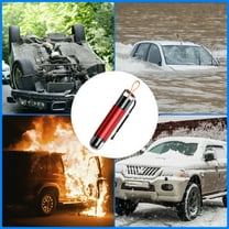 RuiJiao Car Safety Hammer Seat Belt Cutter, Window Breaking Rescue Escape Tool Spring Type Glass Breaker for Underwater and Land