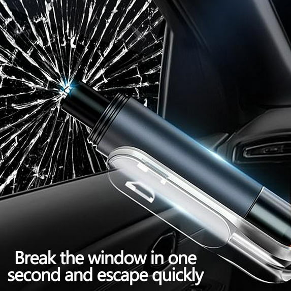 RuiJiao Car Safety Hammer Seat Belt Cutter, Window Breaking Rescue Escape Tool Spring Type Glass Breaker for Underwater and Land