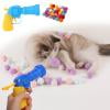 RuiJiao Cat Interactive Ball Launcher Toy - Plastic Shooting Toy with 30 Elastic Balls, Funny (Cat Teaser) and Kids Game Gift