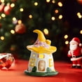 thumbnail image 1 of RuiJiao Ceramic Christmas House Night Light Ornament in White for Desktop Decor and Holiday Gifts, 1 of 9