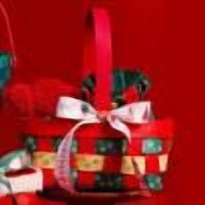 RuiJiao Christmas Snowflake Gift Basket - Multicolor Wooden Candy Box Biscuit Storage Box, Festive Packaging for Holiday Snacks Gifts