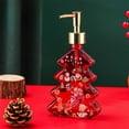thumbnail image 1 of RuiJiao Christmas Tree Glass Soap Dispenser 300ML, Elegant Red/Green/White Push Lotion Bottle for Bathroom Decor, Durable Shower Gel and Conditioner Bottle with Holiday Design, Perfect Gift Idea, 1 of 6