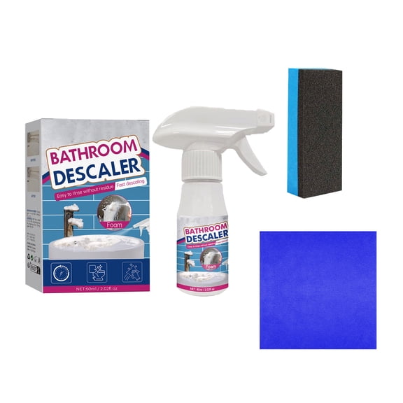 RuiJiao Cleaner For Stubborn Stains Multifunctional Shower Cubicle Cleaner Toilet Cleaner Limescale Remover Strong Shower Limescale Cleaner Extra Strong For Glass 60ml