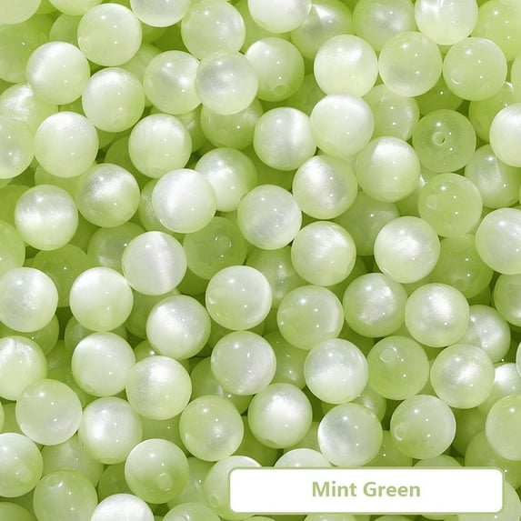 RuiJiao Clearance 20Pcs Resin Beads 8mm Multicolor, Bulk Silicone Beads 8mm for Keychain Pens and Bracelet Making