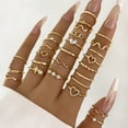 thumbnail image 1 of RuiJiao 28-Piece Knuckle Stackable Rings for Women, Stacking Ring Set, Vintage Boho Ring Set, Vintage Rhinestone Pearl Ring Set, 1 of 7