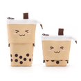 thumbnail image 1 of RuiJiao Creative Retractable Pencil Case with Polka Dot Milk Tea Design - Cute and Portable Stationery Storage Bag for Pens and Pencils, 1 of 3