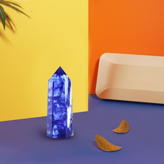 RuiJiao Healing Crystals Wand Natural Crystals, Healing Stones Large Hexagonal Crystal Quartz, for Meditation Divination Reiki Energy Balancing