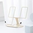 thumbnail image 1 of RuiJiao Portable Metal Reading Stand - Foldable and Adjustable for Books and Music Scores - Lightweight and Durable for Travel - Perfect for Readers and Musicians, 1 of 7