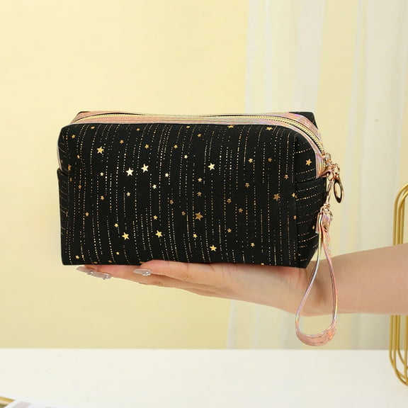 RuiJiao Portable Travel Makeup Bag with Compartments - Professional Cosmetic Case for Makeup, Brushes, and Toiletries