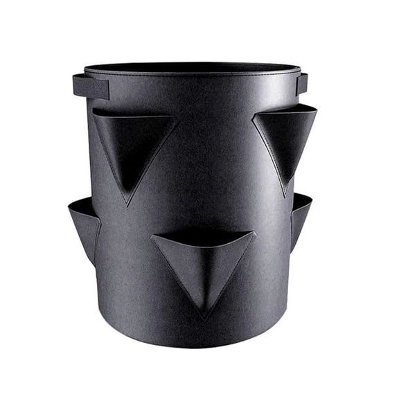 RuiJiao Strawberry Garden Planting Pots, Strawberry P-lanters Outdoor, Fabric Portable Garden Planting Pots for Fruits Herbs, 6 Hole 7 Gallons Breathable Plant Growing Bags