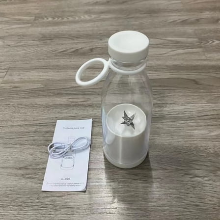 RuiJiao Cold Press Juicer, USB Rechargeable 6-Blade Portable Slow Masticating Juicer Machine with 3-Stage Extraction, Auto-Cleaning and Drip-Free Spout for Fruits, Vegetables, Wheatgrass