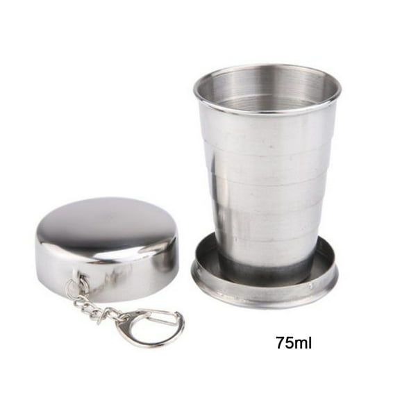 RuiJiao Collapsible Travel Cup, Stainless Steel Folding Camping Cup Portable Drinking Mug For Hiking, Picnic and other Outdoor Activities