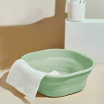 RuiJiao Collapsible Wash Basin,Foldable Kitchen Sink, Portable Camping Dish Basin with Anti-Slip Bottom, Premium Plastic for Laundry, Foot Bath and Outdoor Use