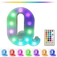 thumbnail image 1 of RuiJiao Colorful LED Marquee Letter Lights with Remote Control, 16 Color Changing, Battery/USB Powered PVC Light-Up Letters for Home Wall Decorations, Party Bar Sign,Multicolor, 1 of 8