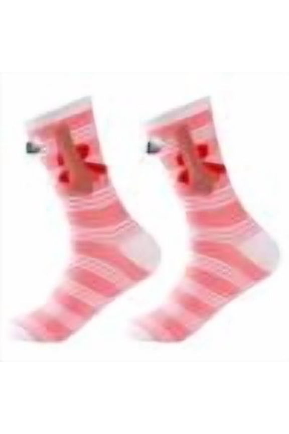 Couple's Hand-Holding Mid-Calf Socks, 95% Polyester 5% Spandex Breathable Knitted Comfort Fit Matching Pair Love Design Free Size 24-30cm Offer