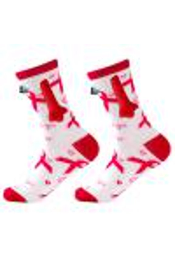 Couple's Matching Breathable Knitted Socks Mid-Calf Comfortable Daily Wear 95% Polyester 5% Spandex Stretchable Casual Travel Home Work Socks