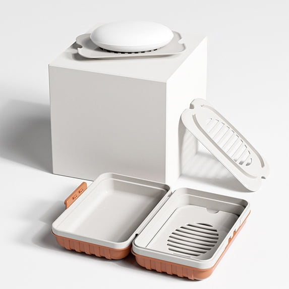 RuiJiao Covered Leak Proof Soap Boxes, Thickened Travel Soap Boxes, Portable Soap Boxes, Fashionable Household Soap Rackes for Bathroom, Bathroom, Outdoor, Travel