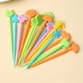 thumbnail image 1 of RuiJiao Creative Animal-Shaped Fruit Forks for Kids, Plastic Lunch Box Cake Snack Picks, Decorative Utensil Set for Party, Picnic, School (12Pcs) Ergonomic Design, 1 of 4