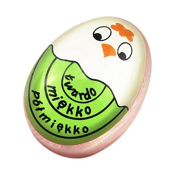 RuiJiao Creative Chick Shape Color Changing Kitchen Timer, Food-Grade Heat-Resistant Resin Egg Boiler Timer with Soft/Medium/Hard Boil Indicators, Decorative Cooking Tool (2.17x1.57x1.26in)