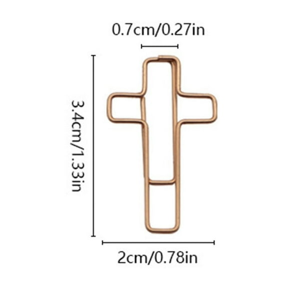RuiJiao Cross Paper Clips Cute Paper Clips Christian Journaling Supplies for Bookmark Study Bible Gifts(Multicolored)