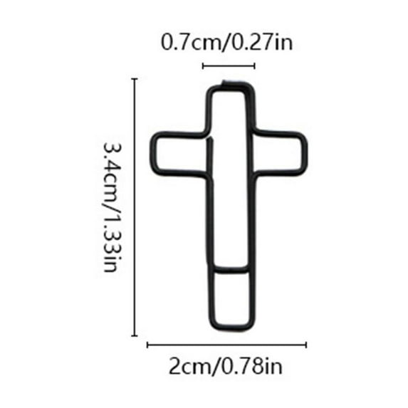 RuiJiao Cross Paper Clips Cute Paper Clips Christian Journaling Supplies for Bookmark Study Bible Gifts(Multicolored)