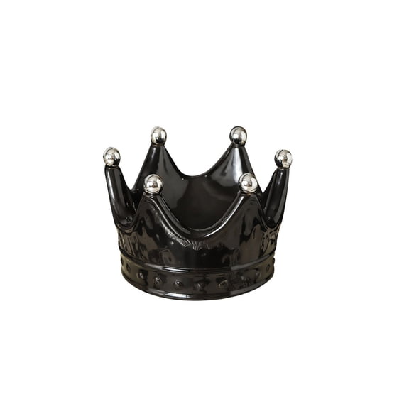RuiJiao Crown Shape Ceramic Fruit Plate, Decorative Dish with Fork for Home and Restaurant