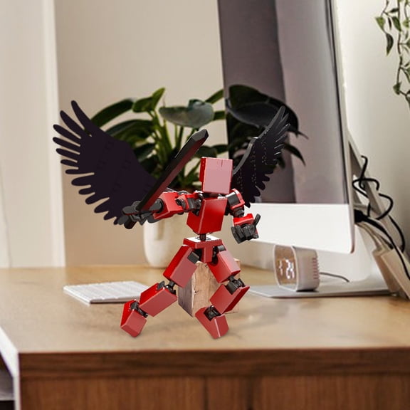 RuiJiao DIY 3D Printed Multi-Joint Movable Humanoid Doll Parts - Cool and Handsome Assembly Toys for Children, Ideal for Creative Play and Decorative Ornaments