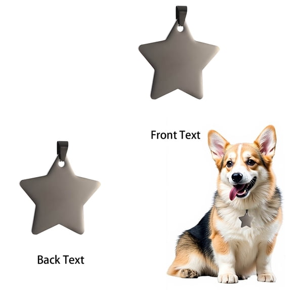 RuiJiao Dog Pet Stainless Steel Engraved Lettering Loss Tag