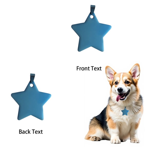 RuiJiao Dog Pet Stainless Steel Engraved Lettering Loss Tag