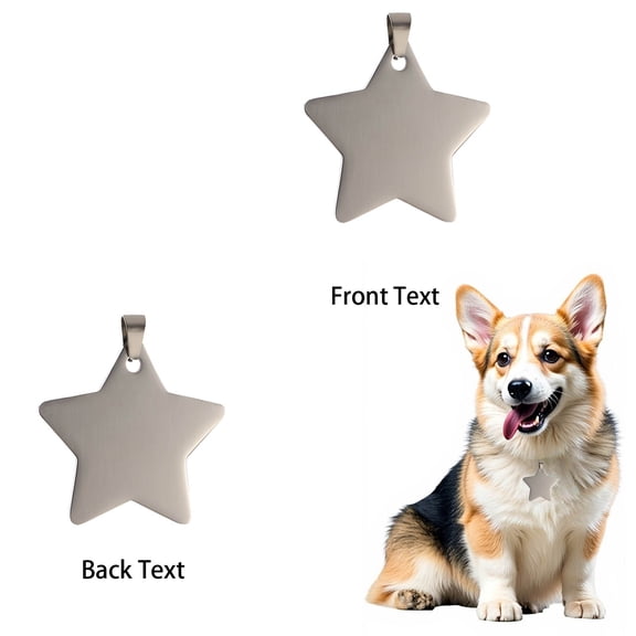 RuiJiao Dog Pet Stainless Steel Engraved Lettering Loss Tag