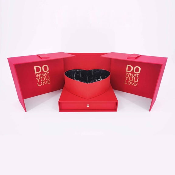 RuiJiao Double Door Drawer Gift Box for Flowers, Birthday Surprise Present with Spacious Storage