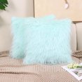 thumbnail image 1 of RuiJiao Elegant Plush Long Fluffy Pillow Cover - Invisible Zip, Easy Care, Perfect for Girls' Rooms and Home Decor, 1 of 6