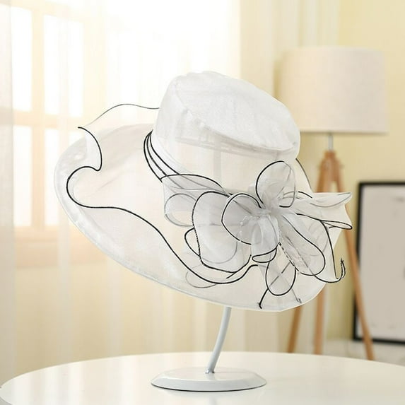 RuiJiao Elegant Women's Tea Party Hats - Fashionable Sun Protection for Kentucky Derby and Formal Events, Sophisticated Style