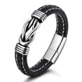thumbnail image 1 of RuiJiao Exquisite Handcrafted Men's Bracelet - Premium Stainless Steel and Titanium Steel Weave, Ethnic Style Jewelry for a Unique and Durable Accessory, 1 of 6