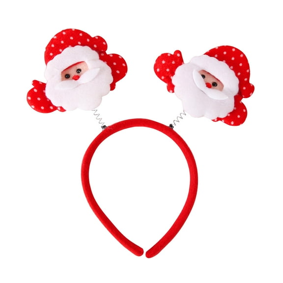 RuiJiao Festive Christmas Headband with Non-Woven Fabric and Plastic Design, Holiday Party Hair Accessories for Kids and Adults, 8.66x9.45 Inch Xmas Decor Gift