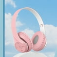 thumbnail image 1 of RuiJiao Foldable Retractable Wireless Bluetooth Headset with 3D Surround Sound for Sports Gaming, Ergonomic Design Adjustable Headband Simulation Leather Ear Cups Macaron Colors, 1 of 9