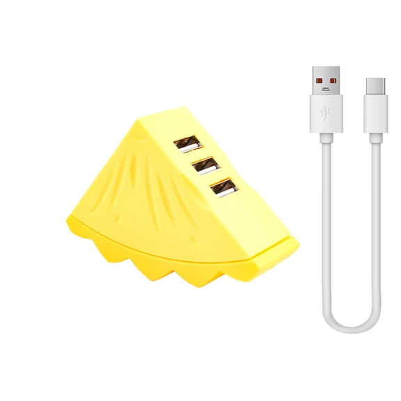 RuiJiao Fruit Shaped USB Hub 3-Port with Charging and Data Transfer for Laptop Office Use