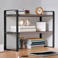thumbnail image 1 of RuiJiao Gift Double-Tier Desk Shelf, Desk Hutch for Computer Monitor, Computer Desktop Bookshelf Storage Rack Adjustable Desk Hutch Top Only, Desk Organizer Shelf for Office Home, 1 of 6