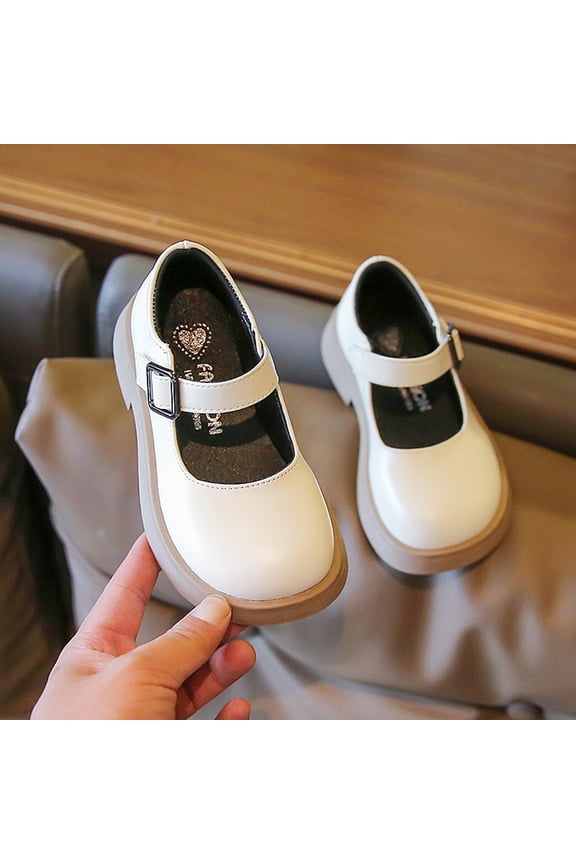 Girls Mary Jane Flat Shoes with Soft Sole, Glossy Fabric Upper, Elastic Sole for Children, Available in Burgundy, Black, White