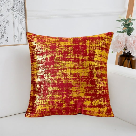 RuiJiao Gold Velvet Decorative Throw Pillow Covers, Pillow Covers for Couch Sofa Bed, Soft Cushion Covers, Home Living Room Bedside Modern Pillow Sofa Cushion Set
