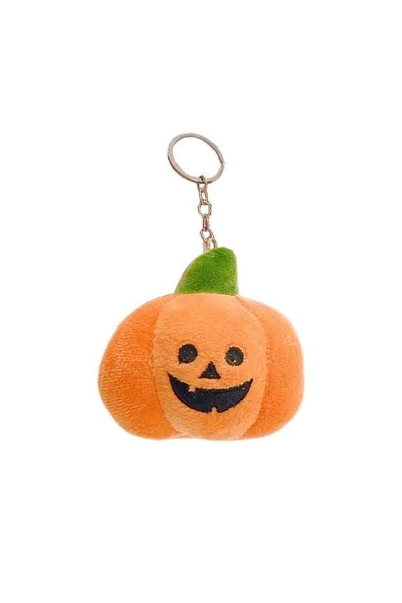 Halloween Small Pumpkin Plush Keychain, Cute Cartoon Doll Pendant for Keys and Holiday Gifts
