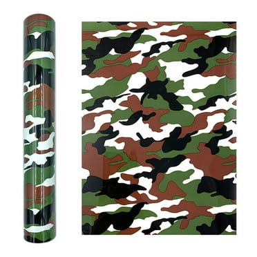 RuiJiao Heat Transfer Vinyl - Iron on Vinyl Camouflage Pattern Printed, DIY T-Shirt Canvas Bags