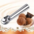 thumbnail image 1 of RuiJiao Heavy Duty Stainless Steel Ice Cream Scoop, Professional Kitchen Tool for Dough, Sorbet, Melon, Dishwasher Safe (Silver, 18cm), 1 of 6