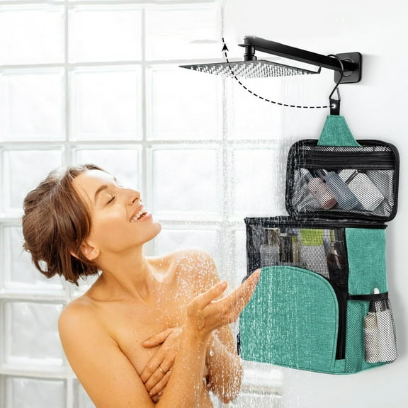 RuiJiao Large Mesh Toiletry Bag Travel Cosmetic Organizer Portable Hanging Wash Bag With Zipper For Makeup Shampoo Bathroom Essentialss